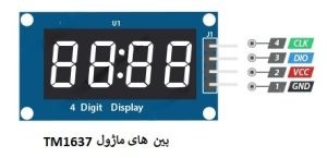 راه اندازی ماژول نمایشگر سون سگمنت TM1637