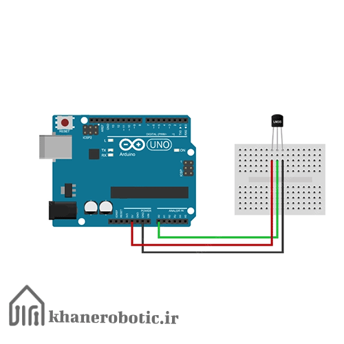 آموزش راه اندازی سنسور دما LM35